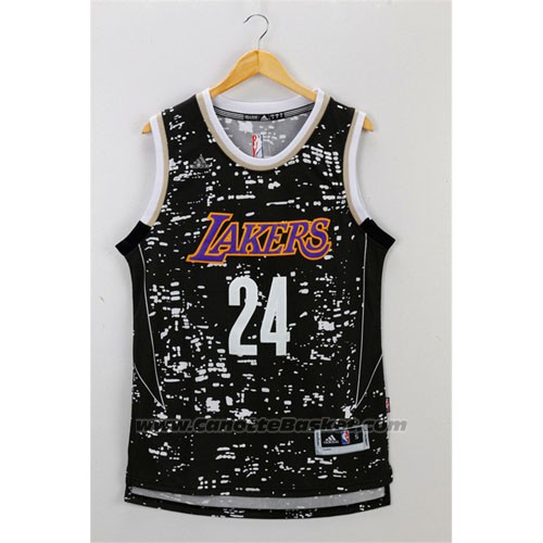 Maglia Luci Della Citta Los Angeles Lakers Kobe Bryant #24 Nero